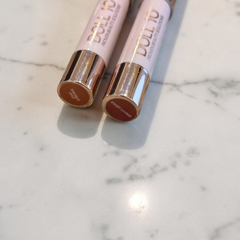 DOLL 10 Lip Crayon Bundle X2 Full Size Stay Strong & Start Living  Shades - Picture 3 of 6